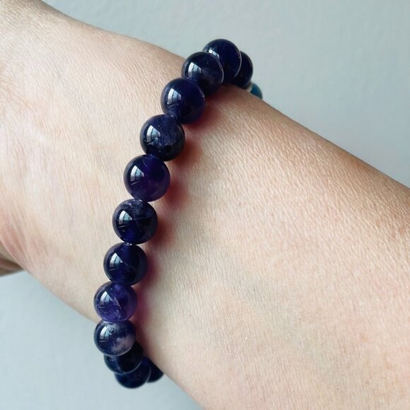 Purple Amethyst Elephant Mala Bracelet - Picture 4 of 8